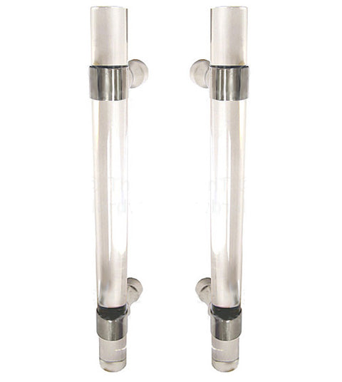 Pacific Acrylic Door Pull Back-to-Back Pair, First Impressions PR-PCF100SBR