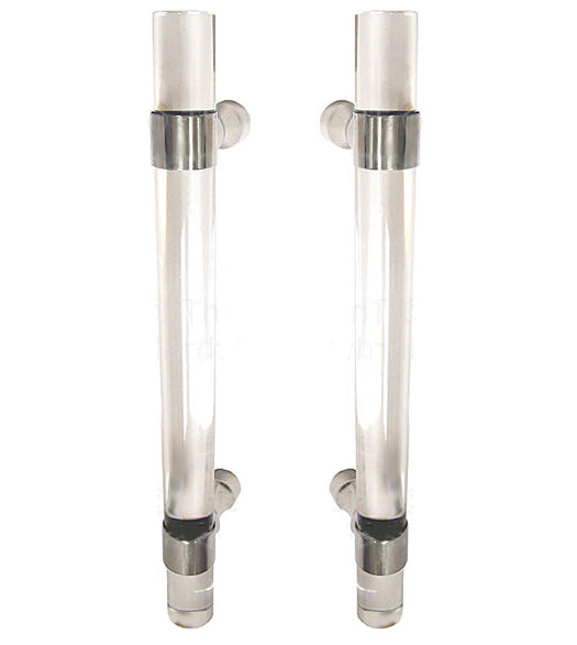 Pacific Acrylic Door Pull Back-to-Back Pair, First Impressions PR-PCF100SBR