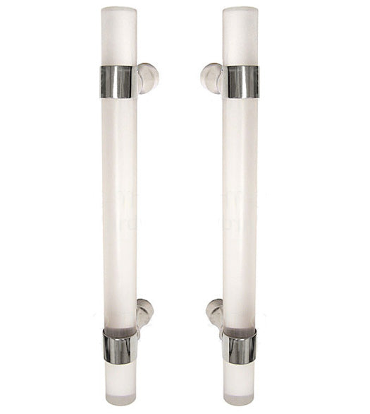 Doorware.com Frosted Acrylic Door Pulls, Pair, First Impressions PR-CFRBAF