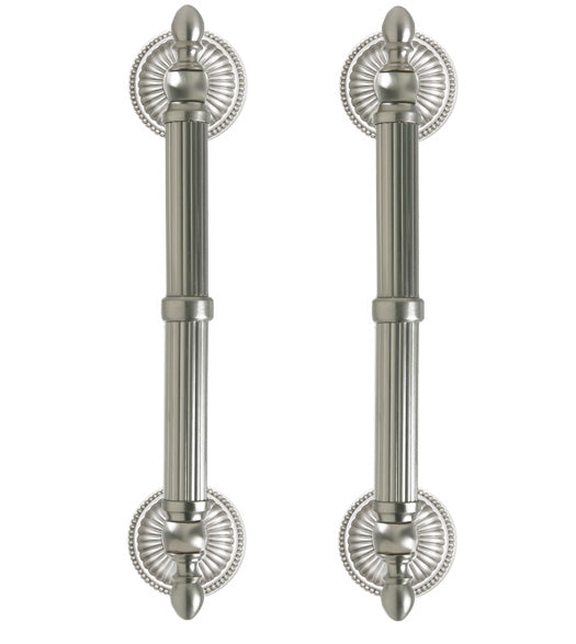Back-to-Back Garnet Reed Door Pull, Pair, First Impressions PR-GNT625/BST03002R