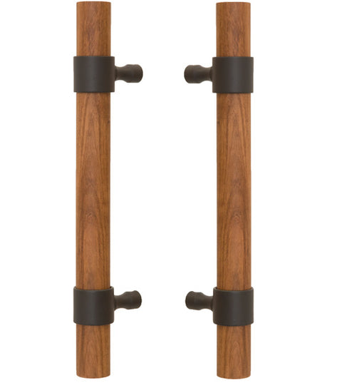 1 Inch Diameter Wooden Door Handle Set, First Impressions PR-LVG100SBR