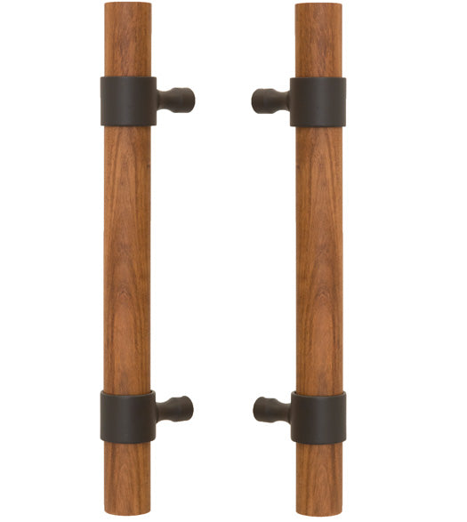1 Inch Diameter Wooden Door Handle Set, First Impressions PR-LVG100SBR