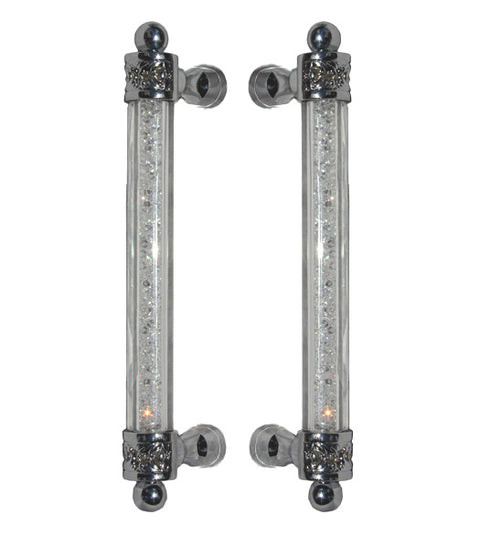 Decorative Austrian Crystal Pulls, Pair, First Impressions PR-ATL100SWVSBR