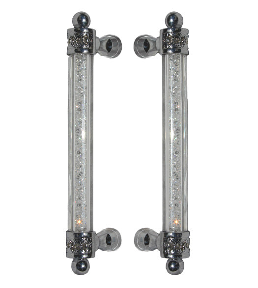 Decorative Austrian Crystal Pulls, Pair, First Impressions PR-ATL100SWVSBR