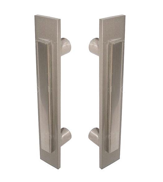 Doorware.com Contemporary Two Tone 9 Inch Shower Door Pulls, Pair, First Impressions FII-SD-3400/9