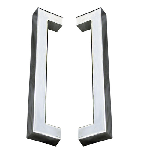 Doorware.com 12 Inch Sierra Square Stainless Steel Shower Pulls, Pair, First Impressions SD-3526/12-US32x