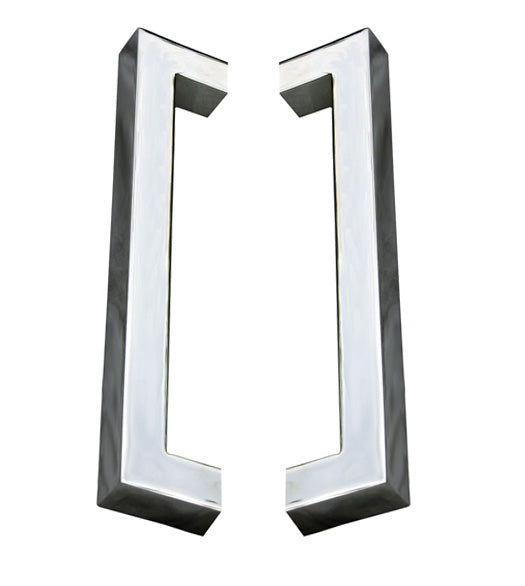 Doorware.com 12 Inch Sierra Square Stainless Steel Shower Pulls, Pair, First Impressions SD-3526/12-US32x
