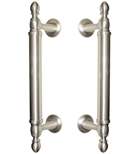 Traditional Smooth Glass Shower Door Pull Pair, First Impressions SD-GNT625SMTSBR
