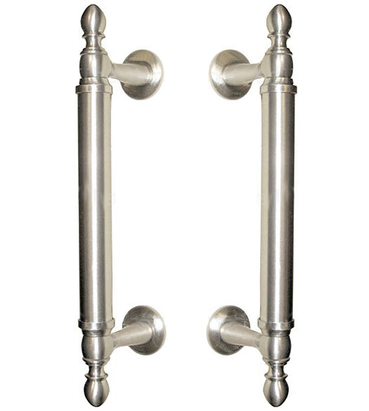 Traditional Smooth Glass Shower Door Pull Pair, First Impressions SD-GNT625SMTSBR