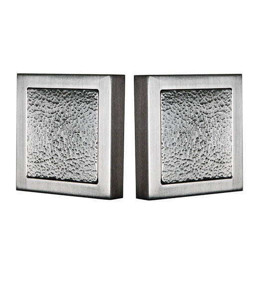 4 Inch Square Boulder Shower Door Knob Set, First Impressions SD-BRK004HMRSAL
