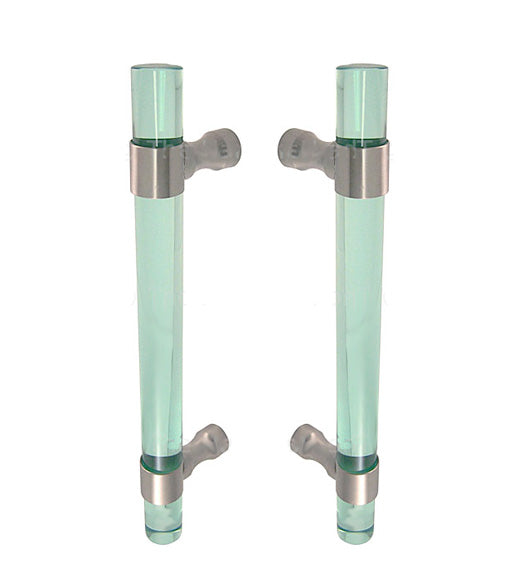 Doorware.com Glass Green Acrylic 9 Inch Shower Door Pulls, Pair, FII-SD-CFRBACG-9