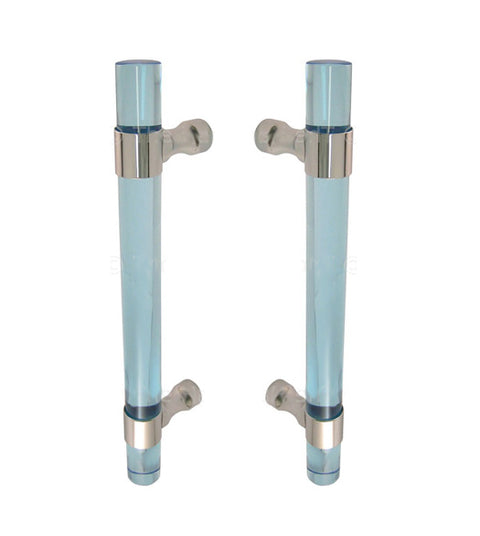Doorware.com Ocean Blue Acrylic 9 Inch Shower Door Pulls, Pair, FII-SD-CFRBACOB-9