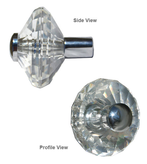 Doorware.com 2-3/4 Inch Crystal Shower Door Knob, First Impressions SD-CRK4x1/275
