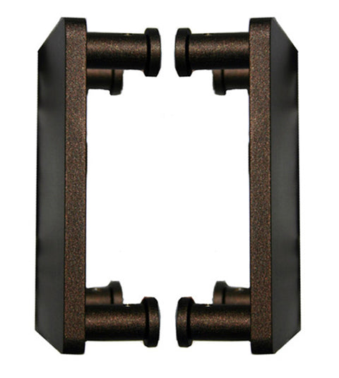 8 x 8 Square Glass Door Handles, Pair, First Impressions SD-CSQ-8x8
