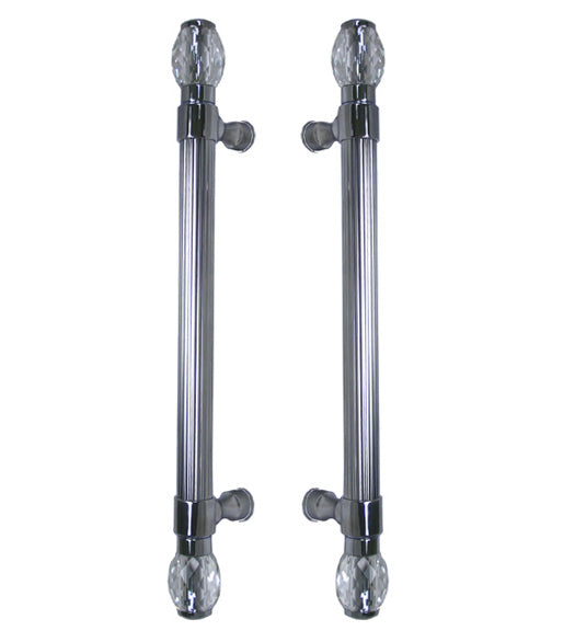 Doorware.com Reed and Crystal Pulls, Pair, First Impressions PR-CFRB-CR/12CTC