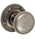 French Colonial Half Round Knob With Ribbon and Reed Rose, Fusion 01-B5