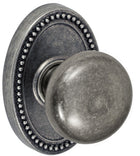 Half Round Knob With Oval Beaded Rose, Fusion 01-B7