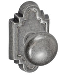 Half Round Knob with Navajo Stepped Scalloped Rose, Fusion 01-C2