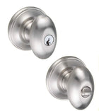 Doorware.com Keyed Egg Knob With Cambridge Rose, Fusion K-02-F2