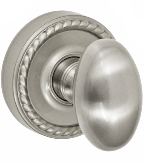 Doorware.com Elegant Egg-Shaped Knob With Rope Rose, Fusion 02-Z8