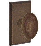 Sandcast Egg Knob with Beveled Rectangular Rose, Fusion 06-F9