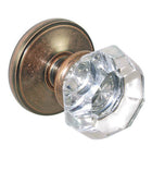 Clear Victorian Glass Knob With Cambridge Rose, Fusion 16-F2