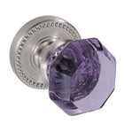 Violet Victorian Glass Knob With Beaded Rose, Fusion 18-B6