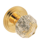 Clear Crystal Knob With Stepped Rose, Fusion 21-B1