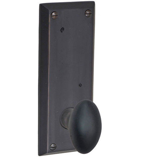 Doorware.com Egg Knob with Silver Mine Plate,  Fusion 26-G8