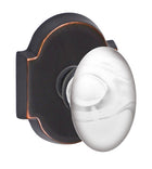Glass Egg Knob with Arched Rose, Fusion 28-E3