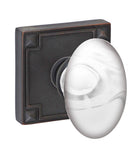 Clear Glass Egg Knob with Sonoma Rose, Fusion 28-E4