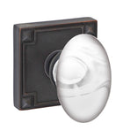 Clear Glass Egg Knob with Sonoma Rose, Fusion 28-E4