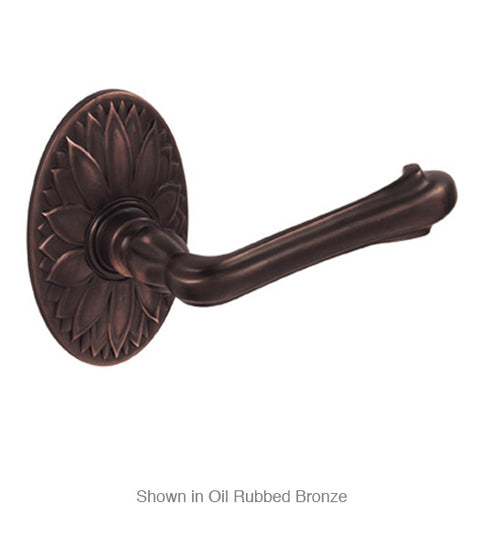 Doorware.com Clawfoot Lever With Oval Floral Rose, Fusion AH-D9