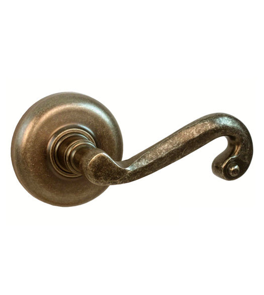 Doorware.com Scroll Lever With Contoured Radius Rose, Fusion AI-A7