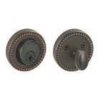 Round Beaded Rose Deadbolt, Fusion B6