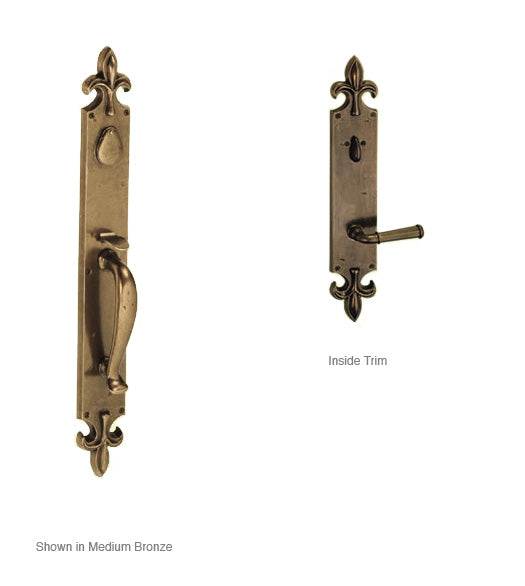 Doorware.com St. Charles Sandcast Bronze Handleset, Fusion D4