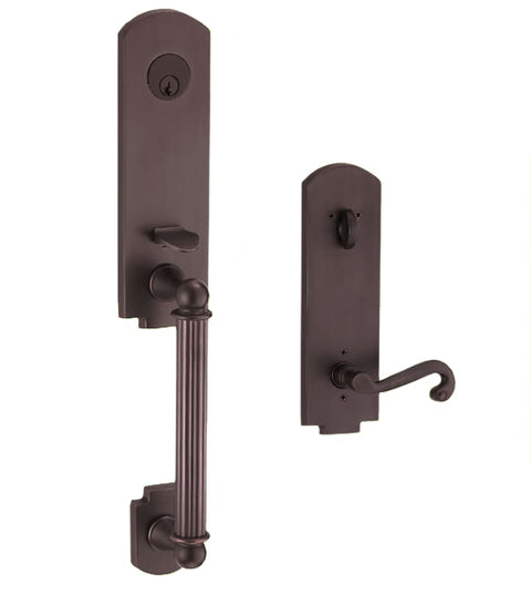 Doorware.com Ribbon Grab Keystone Handleset, Fusion L6