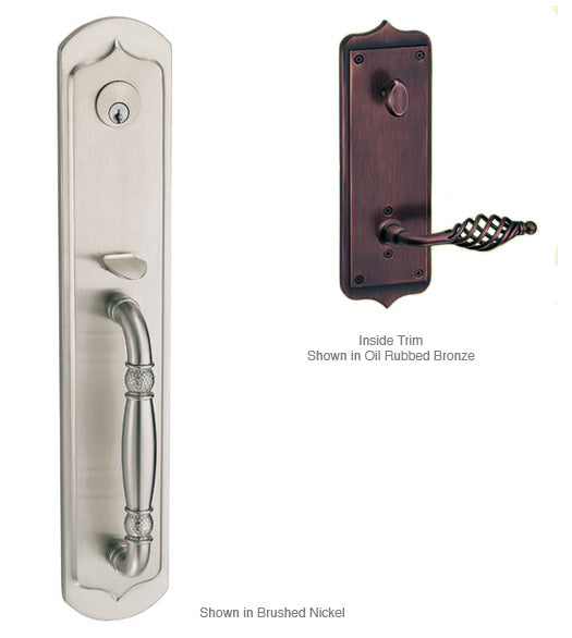 Doorware.com Textured Grab Bordeaux Handleset with Deadbolt, Fusion M7