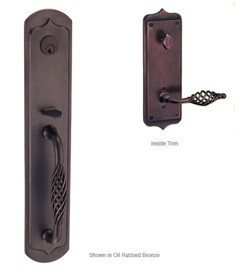 Doorware.com Basket Grab Bordeaux Grand Entrance Handleset, Fusion M8