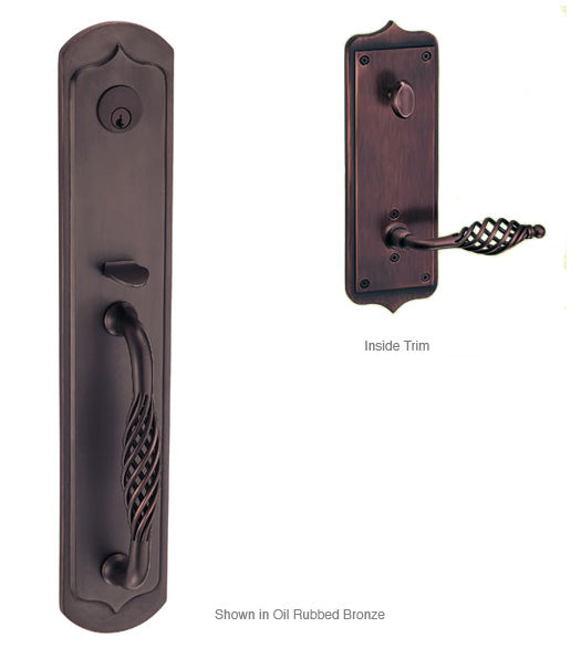 Doorware.com Basket Grab Bordeaux Grand Entrance Handleset, Fusion M8