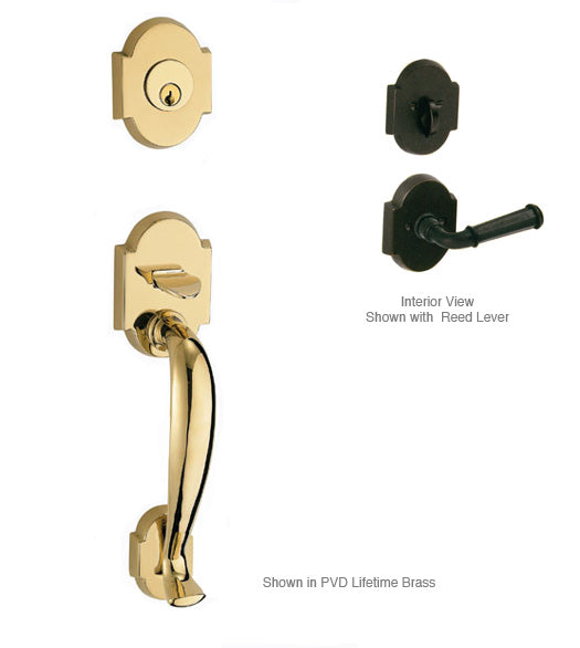 Doorware.com Two Piece Smooth Grab Scalloped Handleset, Fusion M9