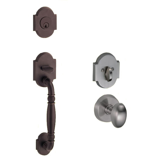 Doorware.com Two Piece Textured Grab Scalloped Handleset, Fusion N1