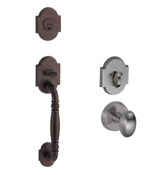 Doorware.com Two Piece Textured Grab Scalloped Handleset, Fusion N1