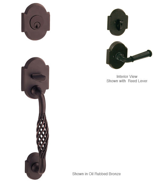 Doorware.com Two Piece Basket Grab Scalloped Handleset, Fusion N3