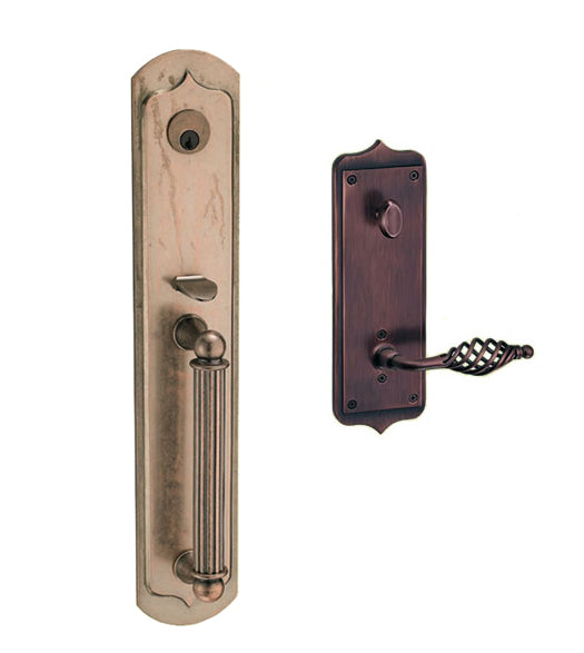 Doorware.com Ribbon Grab Bordeaux Grand Entrance Handleset, Fusion M5