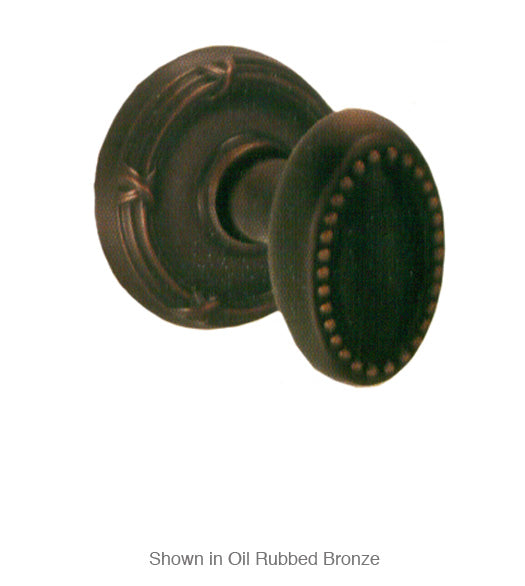 Doorware.com Beaded Egg Knob With Ribbon And Reed Rose, Fusion 10-B5