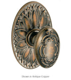 Scroll Egg Knob with Oval Floral Rose, Fusion 34-D9