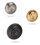 Traditional Cambridge Round Deadbolt, Fusion F2