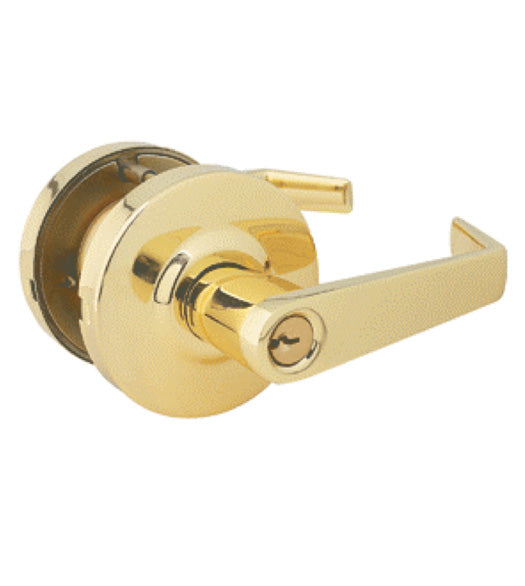 Doorware.com Grade 2 Polished Brass Commercial Keyed Entry Door Lever, Global GAL-1151L-605