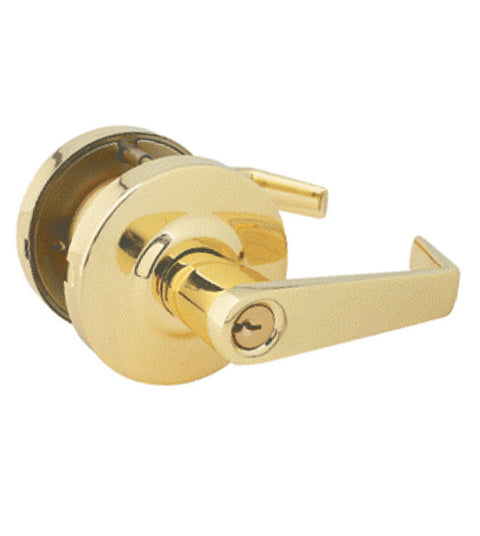 Doorware.com Grade 2 Polished Brass Commercial Storeroom Door Lever, Global GAL-1180-605